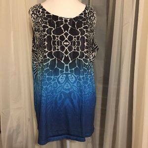Animal Print Abstract Print Tank Top